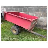 Metal Tow Behind Wagon, Pneumatic Tires, 33"x44" Overall
