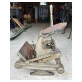 Miniature Table Top Printing Press, Antique, 13"w