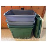 (4) Rubbermaid Roughneck Storage Totes