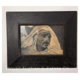 Elihu Vedder Print "Lazarus Rising" in Wide Oak Frame, Antique, 29"x35" Overall