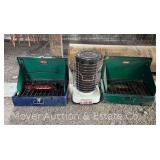 (2) Coleman Camp Stoves and Kerosene Heater