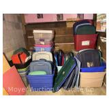Large Group of Asst. Plastic Storage Totes