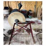 Treadle Style Grinding Wheel, Antique, 18" Wheel