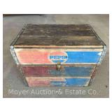 Pepsi-Cola Wood Chest, Made from Wood Crates, 18"x12"x13"h