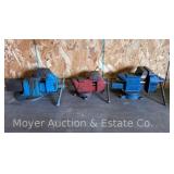 (3) Bench Vises: Columbian, Morgan, and Other, 3"-4" Jaws
