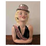 2000 Milenium Marilyn Monroe Cookie Jar, 14"h