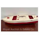 Lionel Craft Pressed Steel Wind-Up Toy Boat, Repainted, 17" Long