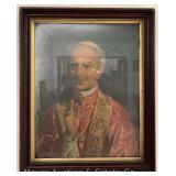 Framed Print of Pope Leo XIII, Vintage, 28"x23"
