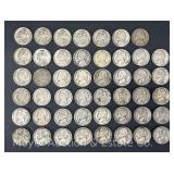 (47) War-time Nickels, all 1942-1945