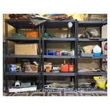 (3) Poly Shelving Units, Contents Sell Separately, 36"x18"x75"h