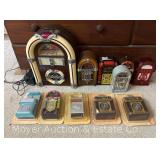 Group of Miniature Jukeboxes and Jukebox Telephone