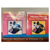 (2) Mickey Mouse Desk Telephones