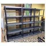 (3) Poly Shelving Units, 36"x18"x75"h