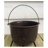 "Erie" No. 8 Cast Iron Three Legged Kettle, 11"w