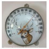 Jumbo Deer Thermometer, Ohio Thermometer Co., 12" Round