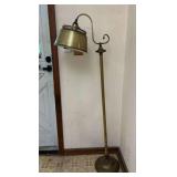 Brass Tone Floor Lamp, 55"h