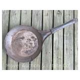 Tin Long Handle Skillet, Unmarked, 23" Long