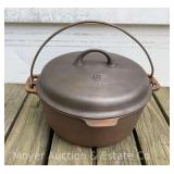 No. 8 Cast Iron Dutch Oven, with No. 8 Lid, Pattern 1036, 10.5"w