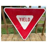 "Yield" Street Sign, 33"w x 29h