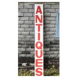 "ANTIQUE" Wood Sign, See Photos for Edge Condition, 96"x12"
