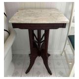 Marble Top Stand, Antique, 18”x16”x30”h