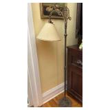 Wrought Metal Floor Lamp, 60"h