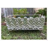 Metal Leaf Motif Planter, 28"x12"x15"h