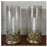 Pair of Candle Holders, 10.5"h