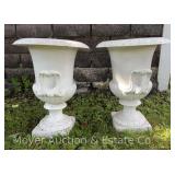 Pair of Cast Iron Planters, 17"h