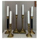 Group of Brass Candlesticks