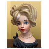 Napcoware Head Vase, Marked C7294, 7.5"h