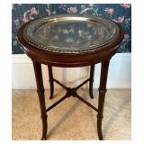 Plant Stand with Metal Tray, 18"h