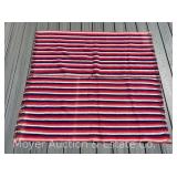 Wool Striped Blanket, 52”x57” with Tassels