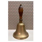 Brass School Bell, 10"h