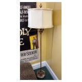 Floor Lamp, Marble Base and Finial, 67"h