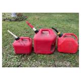 (3) Gas Cans, Partially Full