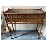 Wicker Planter, 27"x11"x28"h