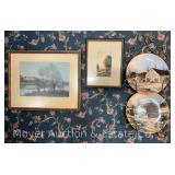 Group of Wall Art, Plates, Etc.