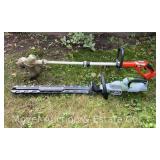 Black and Decker Weed Whacker and EGO Hedge Trimmer, Both with Batteries and Chargers