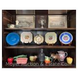 Contents of Hutch, China, Prints, Etc.