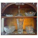 Group of Cut Glass and Crystal, 4"-11"h and 7"-9"w
