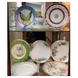Group of China Plates, Tea Cup, and Saucer