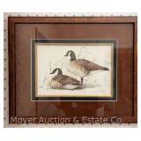 Artist Proof of Canada Geese, Artist Signed, Framed 18"x22"