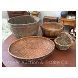 Group of Baskets, 8"-16"w