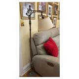 Wrought Metal Floor Lamp, 61"h