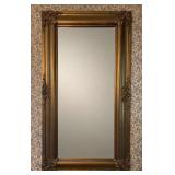 Large Gold Frame Wall Mirror, 49"x27"