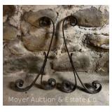 Pair of Wrought Iron Corbels, 27.5" Long