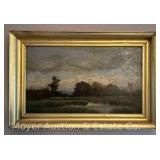 Oil on Board Landscape, Artist Signed, Framed 15.5”x26”