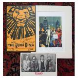 Wizard of Oz Print, The Lion King Broadway Poster, and Stand Poster, All Signed, 11”x17” - 25”x19” Overall