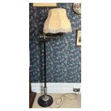 Floor Lamp with Fringed Shade, 58"h
